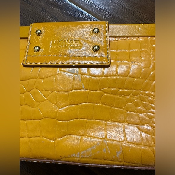 Vintage Michael Kors Croc Embossed Chain Clutch Bag - Picture 8 of 12